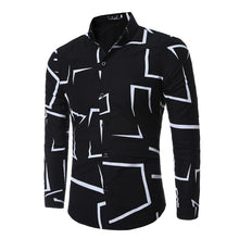 Load image into Gallery viewer, Men's Geometric Print Casual Long-Sleeved Shirt - WAlMYe #
