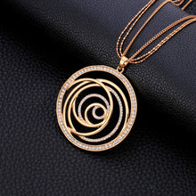 Load image into Gallery viewer, Round hollow sweater chain flower of life long necklace - WAlMYe #