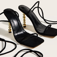 Load image into Gallery viewer, Square Head Sticky Rubber Shoes With High Heels - WAlMYe #