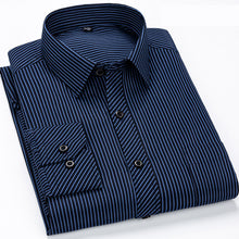 Load image into Gallery viewer, Men's Pinstripe Long-Sleeved Comfortable Shirt - WAlMYe #