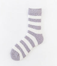Load image into Gallery viewer, Coral Fleece Autumn And Winter Stripes In Tube Socks - WAlMYe #