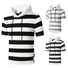 Load image into Gallery viewer, Men's T-shirt Gym Hooded Sports Short Sleeve T-shirt - WAlMYe #