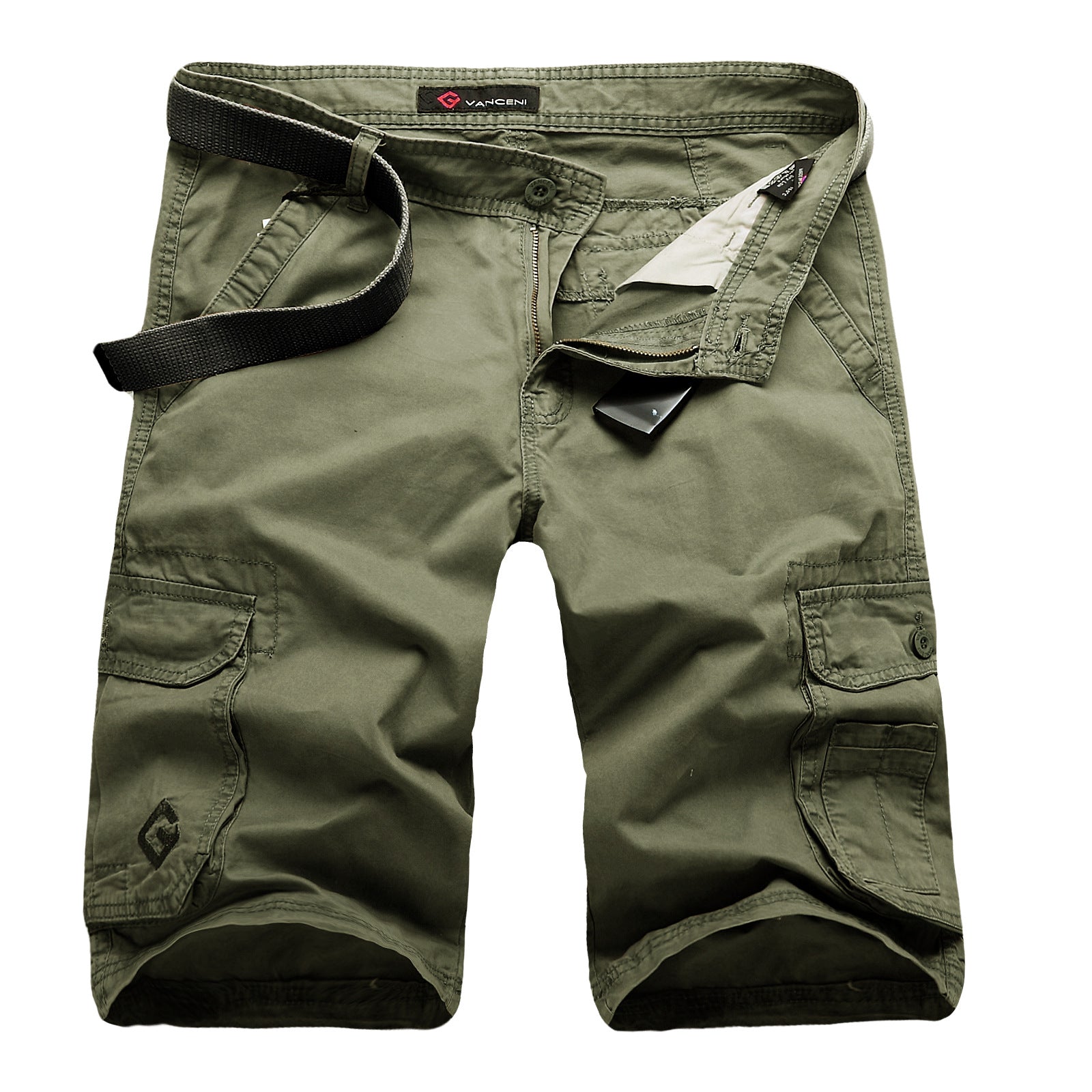 Classic Casual Workwear Five-Point Pants Loose Cotton Multi-Pocket Youth Casual Men - WAlMYe #