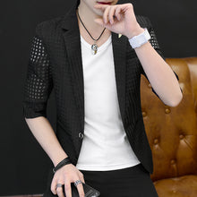 Load image into Gallery viewer, Youth Short-sleeved Suit Men's Summer Sun Protection Clothes Slim Hollow - WAlMYe #
