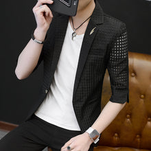 Load image into Gallery viewer, Youth Short-sleeved Suit Men's Summer Sun Protection Clothes Slim Hollow - WAlMYe #