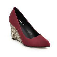 Load image into Gallery viewer, Korean Suede Pointed Toe All-match Shallow Mouth High Heels Work Shoes - WAlMYe #