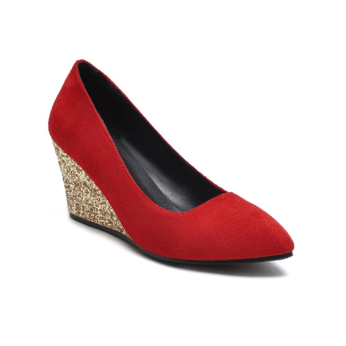 Korean Suede Pointed Toe All-match Shallow Mouth High Heels Work Shoes - WAlMYe #