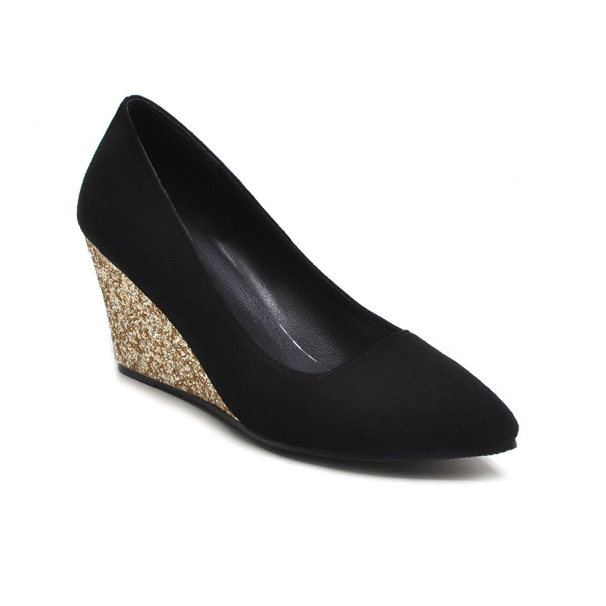 Korean Suede Pointed Toe All-match Shallow Mouth High Heels Work Shoes - WAlMYe #
