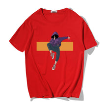 Load image into Gallery viewer, Short-sleeved T-shirt Men's All-match Loose Print Round Neck Japanese Style - WAlMYe #