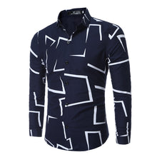 Load image into Gallery viewer, Men's Geometric Print Casual Long-Sleeved Shirt - WAlMYe #