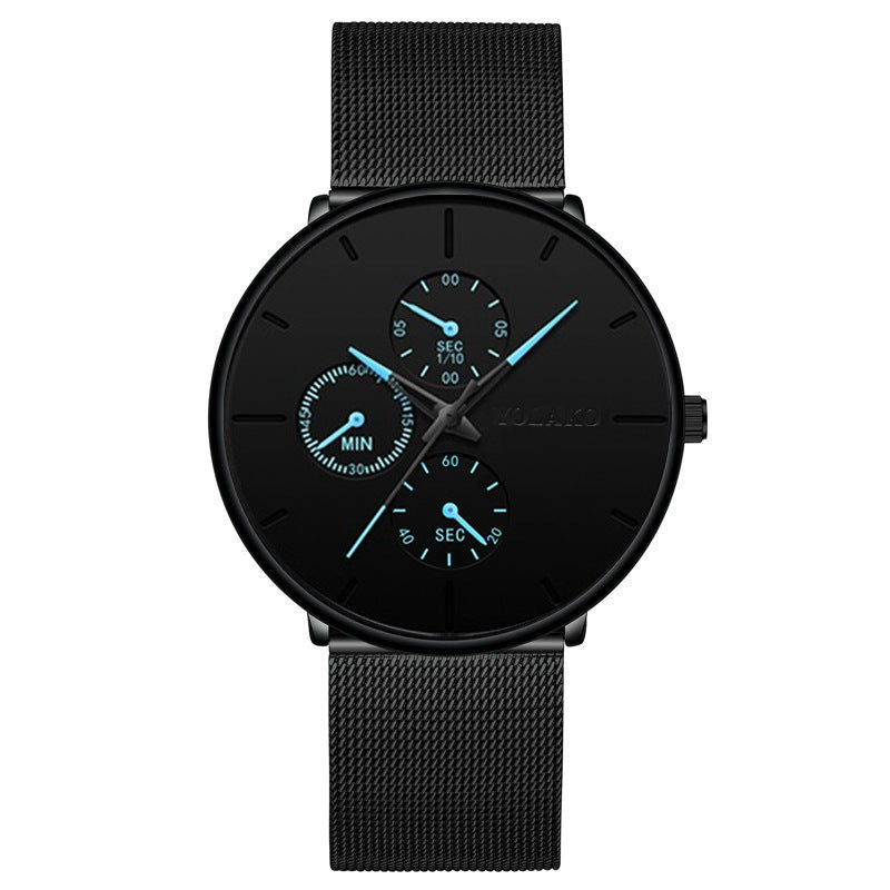 Fashionable ultra-thin mesh belt men's watch - WAlMYe #