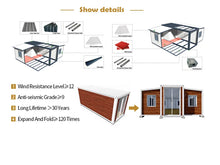Load image into Gallery viewer, Luxury Prefab Modular 20ft 40ft Folding Expandable Container House Office Foldable Expandable Mobile Home With Toilet Bathroom - WAlMYe #