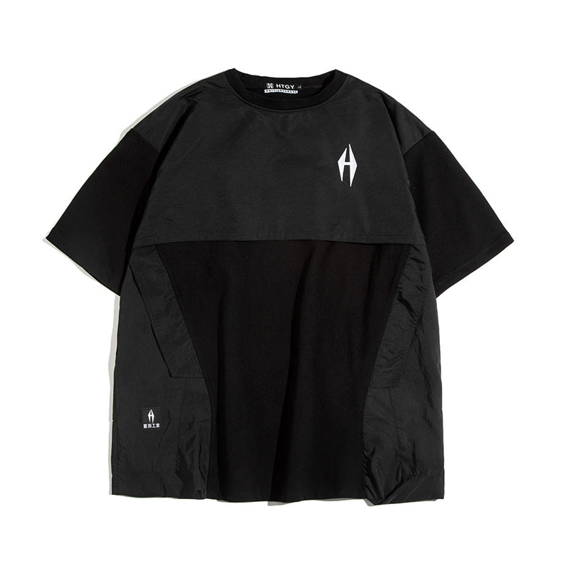 Functional wind pocket tooling round neck half-sleeved T-shirt - WAlMYe #