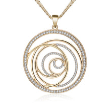 Load image into Gallery viewer, Round hollow sweater chain flower of life long necklace - WAlMYe #