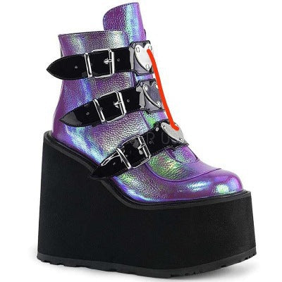 Women's casual shoes with high buckle - WAlMYe #
