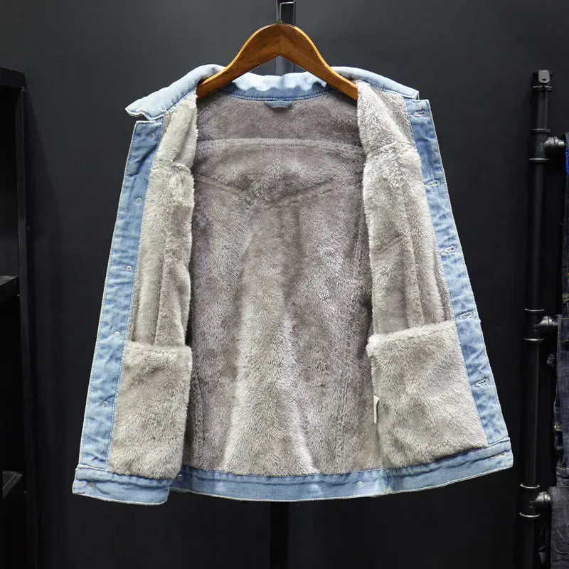 Denim Jacket Men Korean Gown Trend Denim Jacket Men's Top Clothes Casual Jacket - WAlMYe #