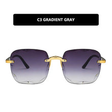 Load image into Gallery viewer, European And American Square Sunglasses Trimmed Frameless Tide Large Rim Sunglasses - WAlMYe #