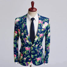 Load image into Gallery viewer, European And American Style Large Size Men's Printed Suit Jacket Korean Casual Cross-Border Amazon Jacket Spring And Autumn Models With A Buckle - WAlMYe #