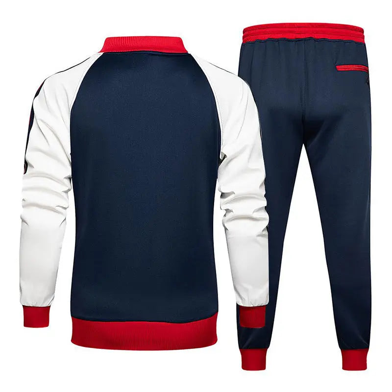 Fashion Retro Color Matching Color Men's Suit - WAlMYe #