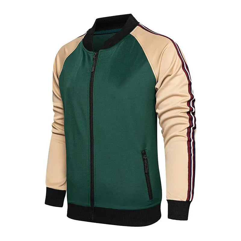 Fashion Retro Color Matching Color Men's Suit - WAlMYe #