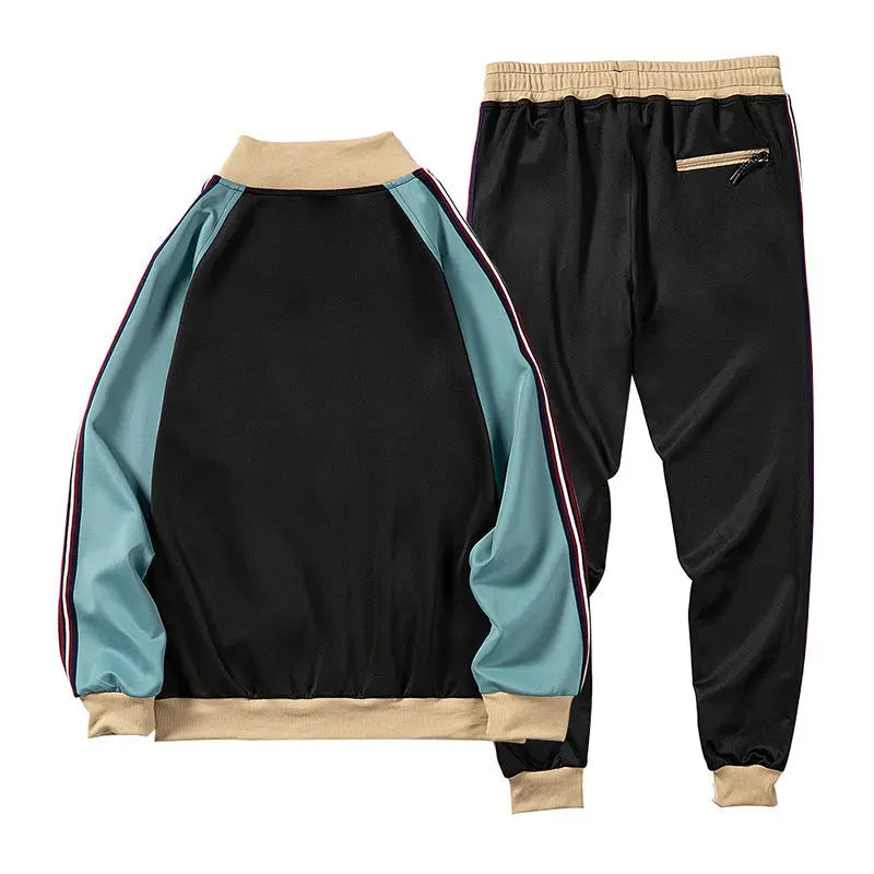 Fashion Retro Color Matching Color Men's Suit - WAlMYe #