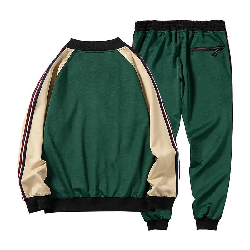 Fashion Retro Color Matching Color Men's Suit - WAlMYe #