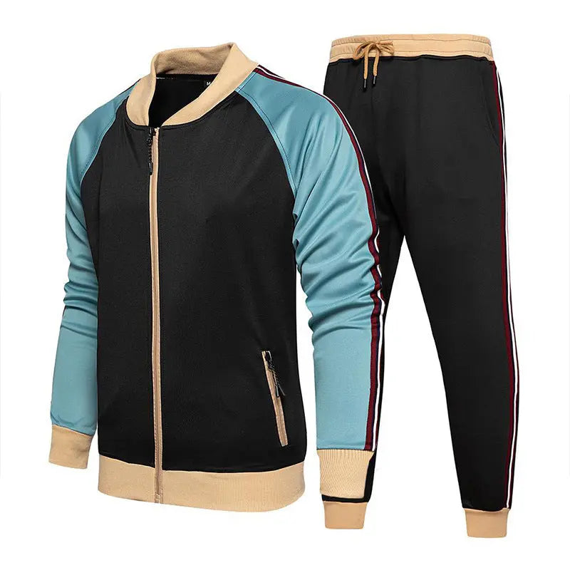 Fashion Retro Color Matching Color Men's Suit - WAlMYe #