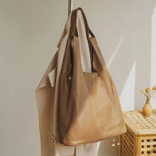 Load image into Gallery viewer, First Layer Cowhide All-in-one Handbag Retro Commuting - WAlMYe #