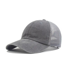 Load image into Gallery viewer, Made Old Cotton Hat Custom Washed Cowboy Net Hat Horsetail Curved Brim Cap - WAlMYe #