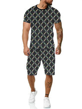 Load image into Gallery viewer, Men And Women Couples Rainbow Letters Short Sleeved Shorts Suit - WAlMYe #