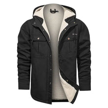 Load image into Gallery viewer, Men Cotton Jacket Winter Thick Warm Parkas Male Plus Velvet Casual Hooded Coat - WAlMYe #