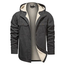 Load image into Gallery viewer, Men Cotton Jacket Winter Thick Warm Parkas Male Plus Velvet Casual Hooded Coat - WAlMYe #
