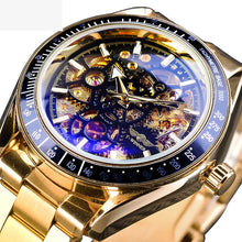 Load image into Gallery viewer, Men's Fashion Casual Steel Band Skeleton Mechanical Watch - WAlMYe #