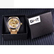 Load image into Gallery viewer, Men's Fashion Casual Steel Band Skeleton Mechanical Watch - WAlMYe #