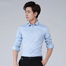 Load image into Gallery viewer, Men's Formal Business Solid Color Long Sleeved Shirt - WAlMYe #