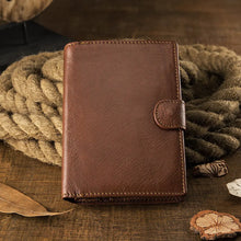 Load image into Gallery viewer, Men's Handmade Literary Vertical Leather Wallet - WAlMYe #