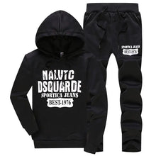 Load image into Gallery viewer, Men's Hooded Letter Sweatshirt Set - WAlMYe #