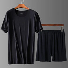 Load image into Gallery viewer, Men's Ice Silk Seamless Short Sleeve Suit Men's Round Neck Two-Piece Suit - WAlMYe #