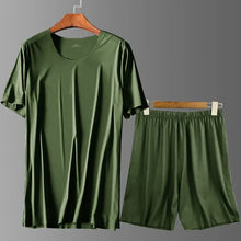 Load image into Gallery viewer, Men's Ice Silk Seamless Short Sleeve Suit Men's Round Neck Two-Piece Suit - WAlMYe #