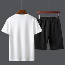 Load image into Gallery viewer, Men's Letter Print T-Shirt Shorts Two-Piece Set - WAlMYe #