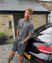 Load image into Gallery viewer, Men's Light Khaki Short Sleeve T-Shirt Sports Suit - WAlMYe #