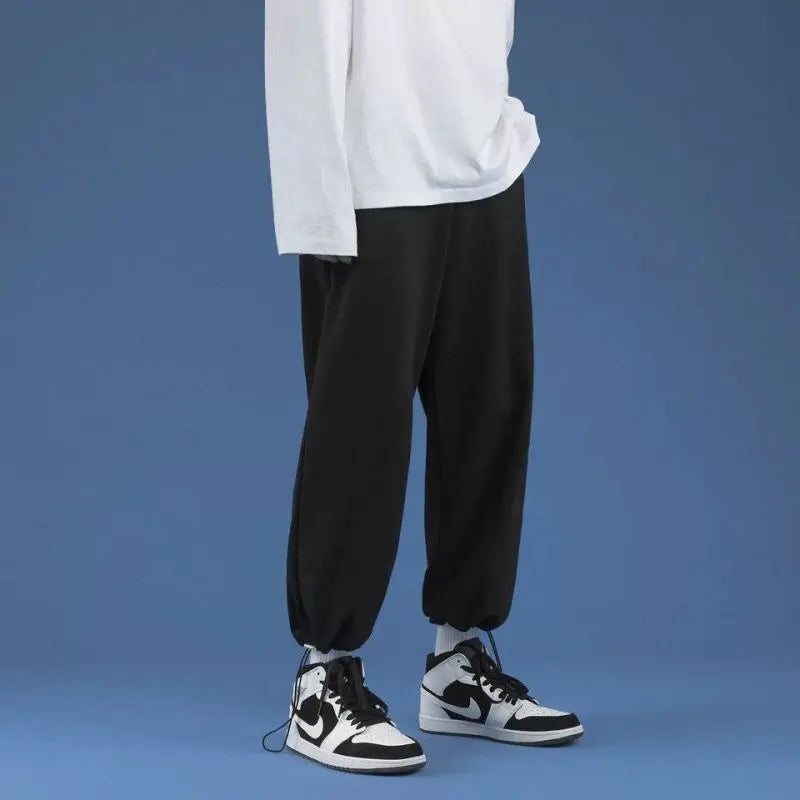 Men's Slim Harem Pants Trendy Printed Drawstring - WAlMYe #