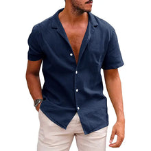Load image into Gallery viewer, Men's Tops Casual Button Down Shirt Short Sleeve Beach Shirt Summer - WAlMYe #