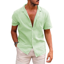 Load image into Gallery viewer, Men's Tops Casual Button Down Shirt Short Sleeve Beach Shirt Summer - WAlMYe #