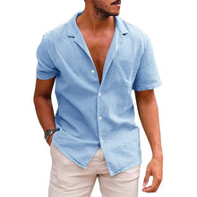 Load image into Gallery viewer, Men's Tops Casual Button Down Shirt Short Sleeve Beach Shirt Summer - WAlMYe #