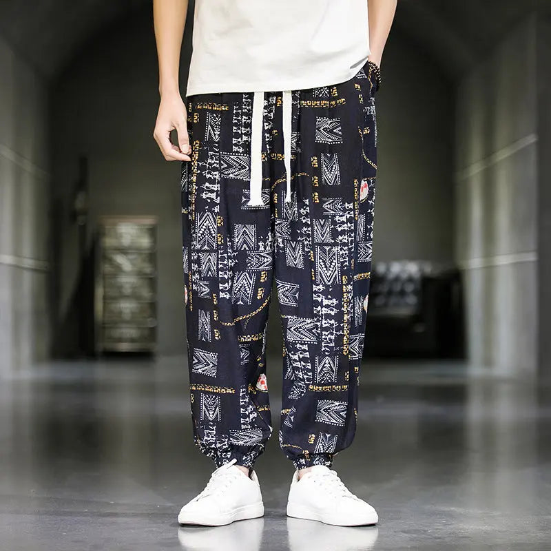 Mens Fashion Breathable Casual Wide Leg Pants - WAlMYe #
