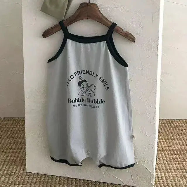 Pure Cotton Camisole Boys Summer Clothing Sports Surfing Jumpsuit - WAlMYe #