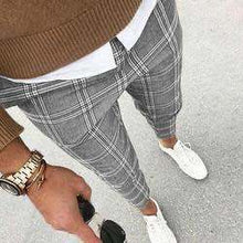 Load image into Gallery viewer, Solid Color Men's Plaid Casual Pants Trousers - WAlMYe #