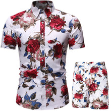 Load image into Gallery viewer, Summer Men's Casual Suit Korean Style Slim Short-Sleeved Shirt Men's Beachwear - WAlMYe #