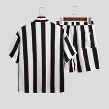 Load image into Gallery viewer, Summer Short Men's Striped Beach Pajamas Suit - WAlMYe #